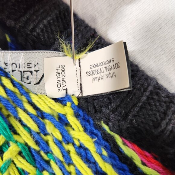 LAUREN Unisex Multicolor Geo-Motif Cotton-Linen Crewneck Sweater Size XS Ex. Con - Picture 9 of 16